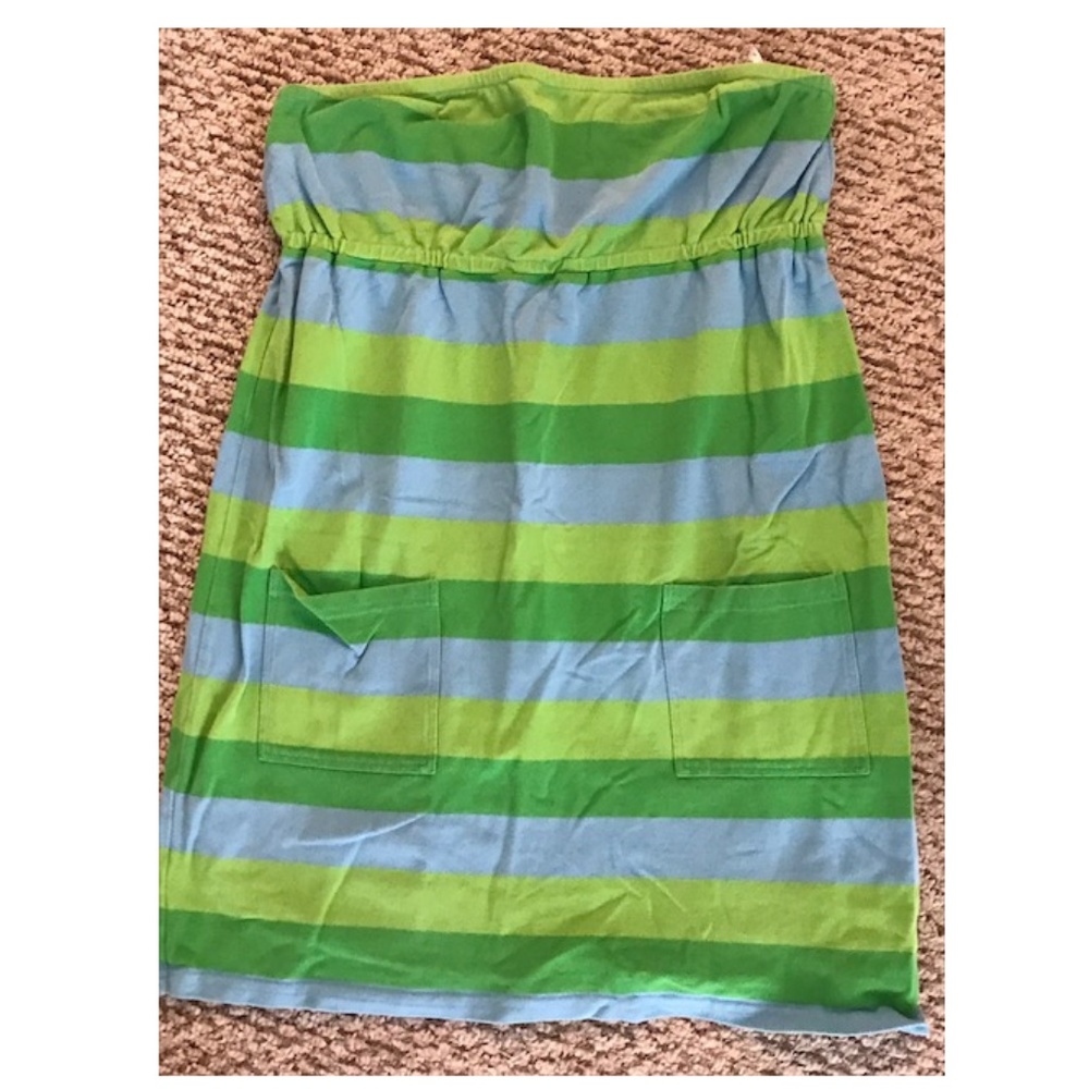 Lilly Pulitzer Green & Blue Strapless Cover up